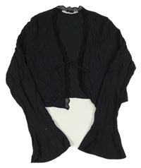 Čierne plisované blúzková é bolerko s čipkou H&M