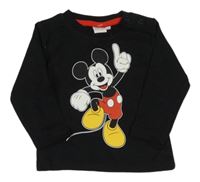 Černé triko s Mickeym Disney