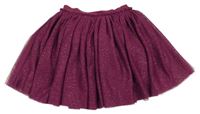 Purpurová trblietavá tylová sukňa Next