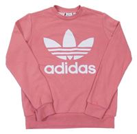 Lososová mikina s logem Adidas