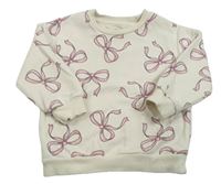 Smotanová oversize mikina s mašľami F&F