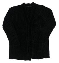 Černý melírovaný žinylkový cardigan George