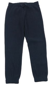 Tmavomodré rebrované teplákové nohavice zn. Matalan