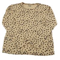 Béžovo-černo-rezavé vzorované žebrované triko M&Co