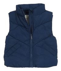 Tmavomodrá prešívaná šušťáková zateplená vesta PRIMARK