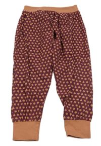 Mahagónovo-skořicové háremové tepláky s jablíčky a hruštičkami PUSBLU