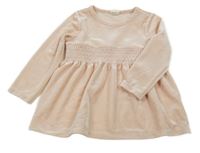 Světlebroskvové sametové šaty H&M