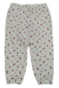 Biele tepláky s kvietkami PRIMARK