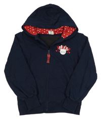 Tmavomodrá prepínaci mikina s nápisom a Minnie a kapucňou Disney