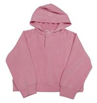 Ružová crop mikina s kapucňou ZARA
