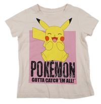 Svetloružové tričko s Pikachu a flitrami name it.