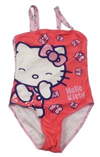 Ružové jednodielne plavky s Hello Kitty zn. Sanrio