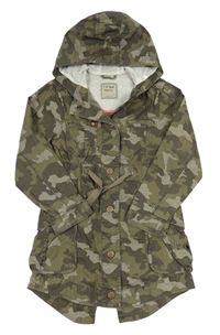 Army plátenná parka s kapucňou Next