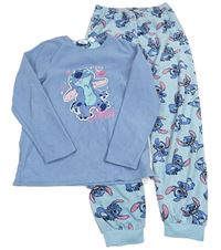 Světlemodré fleecovo/plyšové pyžamo se Stitchem Primark