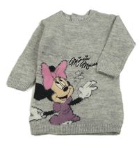 Sivé melírované svetrové šaty s Minnie Primark