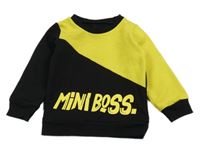 Čierno-žltá mikina s nápisom