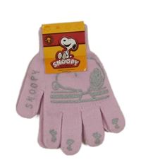 Nové - Růžové prstové rukavice so Snoopym