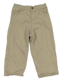 Béžové plátenné nohavice