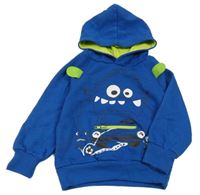 Zafírová mikina s príšerkami a kapucňou Kiki&Koko