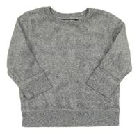 Sivá melírovaná zamatová mikina Next