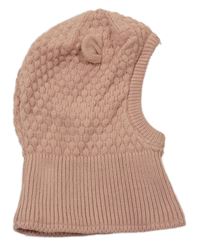 Růžová pletená kukla s oušky H&M