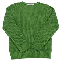 Zelený melírovaný sveter H&M