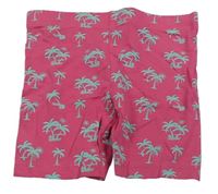 Ružové elastické kraťasy s palmami Primark