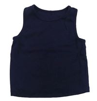 Tmavomodrý rebrovaný crop top George