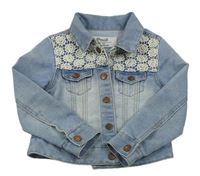Svetlomodrá rifľová bunda s čipkou Denim Co.