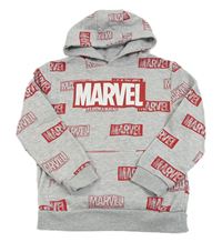 Šedo-červená mikina s Marvel a kapucí Primark