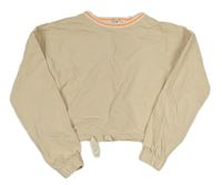Svetlobéžová crop mikina H&M
