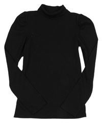 Černé žebrované triko s rolákem F&F