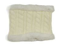 Smetanový pletený zateplený nákrčník 