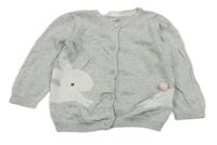 Sivý ľahký prepínaci sveter s králikom H&M