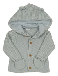 Svetlomodrý prepínaci sveter s kapucňou Next