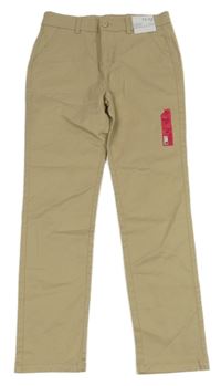 Nové - Béžové plátěné chino kalhoty Denim Co.