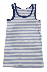 Bílo-fialový pruhovaný nátělník 