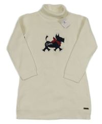 Nové - bílé svetrové vlněné šaty s kníračem a rolákem 