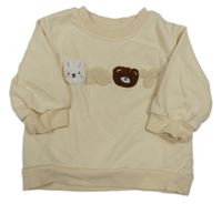 Smotanová mikina s 3D obrázkom