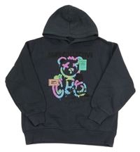 Tmavošedá mikina s medvědem a kapucí Zara