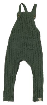 Tmavozelené perforované laclové pletené tepláky George