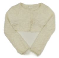 Smotanové chlpaté prepínaci svetrové bolerko H&M