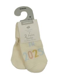 Nové - 2x smetanové ponožky s nápisem Primark