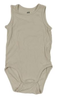 Smetanové žebrované body H&M