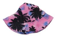 Růžovo-černý lehký klobouk s palmami shein