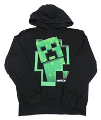 Černá mikina s Minecraft a kapucí