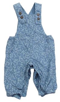 Modré menšestrové podšité na traké nohavice s listami M&S
