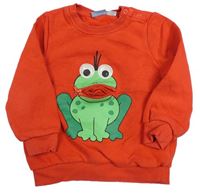 Červená mikina so žábou Lupilu