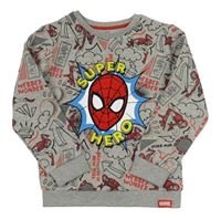Sivá vzorovaná mikina so Spidermanem zn. M&S