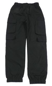 Černé cargo cuff kalhoty Shein